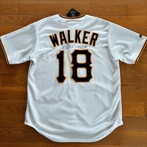NWT Neil Walker Autographed Signed Pittsburgh Pirates‎ Majestic Jersey Large L